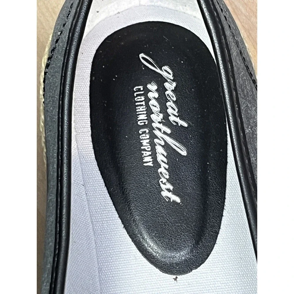Great Northwest Clothing Company Slip On Womens 10M Black Sally Espadrille Flats